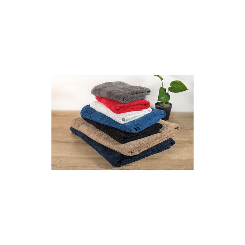 Serviette Éponge Bio Coton Personnalisée 180x100 cm MERRY Matières : coton biologique Couleurs : bleu goodies publicitaire événe