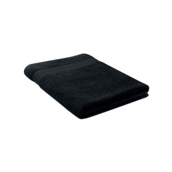 Serviette Éponge Bio Coton Personnalisée 180x100 cm MERRY Matières : coton biologique Couleurs : noir impression haute définitio
