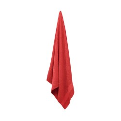 Serviette Éponge Bio Coton Personnalisée 180x100 cm MERRY Matières : coton biologique Couleurs : rouge personnalisation sur mesu