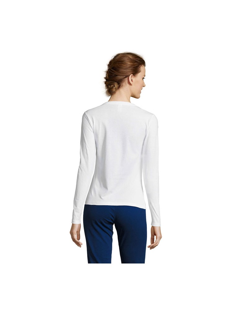 T-shirt Manches Longues Personnalisé Majestic - 100% Coton pas cher