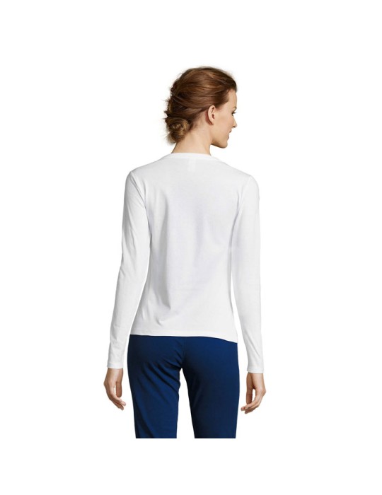 T-shirt Manches Longues Personnalisé Majestic - 100% Coton pas cher