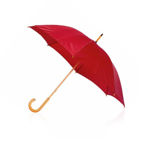 Parapluie publicitaire unique Santy Matières : polyester Couleurs : bordeaux personnalisation sur mesure