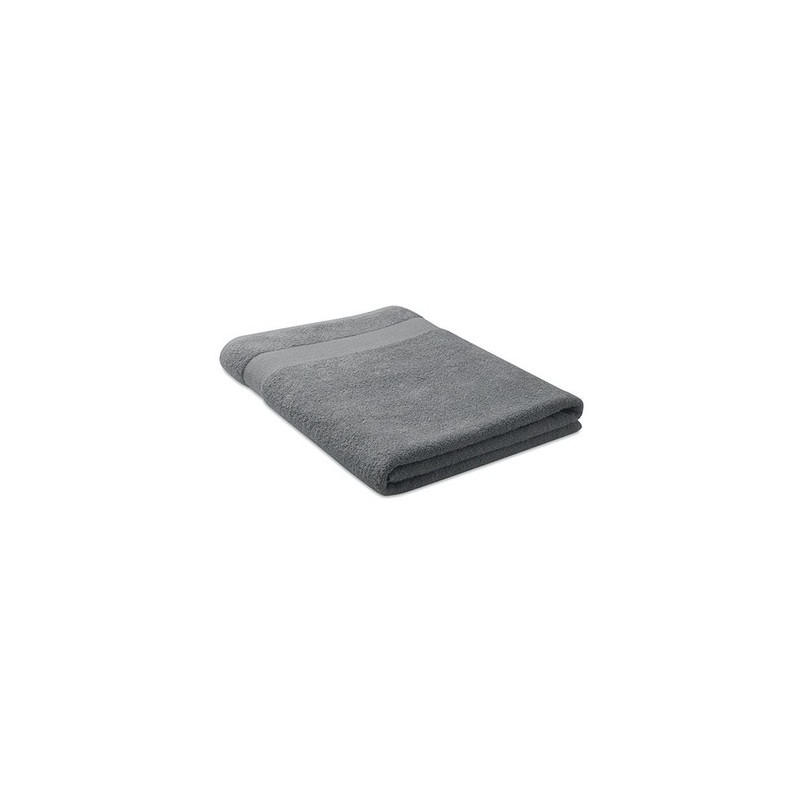 Serviette Éponge Bio Coton Personnalisée 180x100 cm MERRY Matières : coton biologique Couleurs : gris cadeau entreprise pas cher