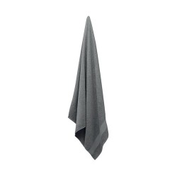 Serviette Éponge Bio Coton Personnalisée 180x100 cm MERRY Matières : coton biologique Couleurs : gris marquage couleur éclatante