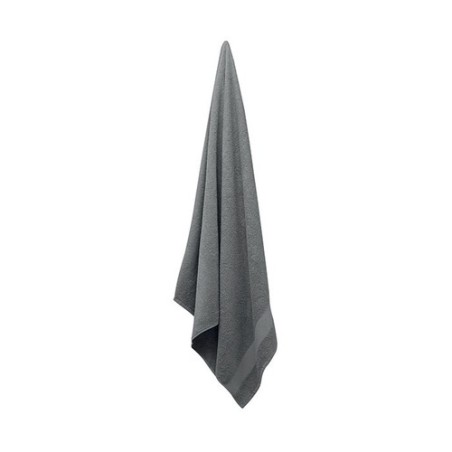 Serviette Éponge Bio Coton Personnalisée 180x100 cm MERRY Matières : coton biologique Couleurs : gris marquage couleur éclatante