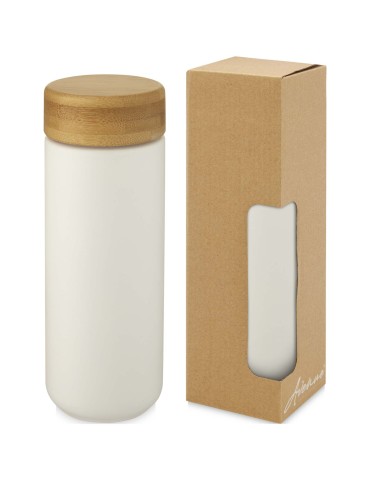 Gobelet en céramique Lumi de 300 ml avec couvercle en bambou 2