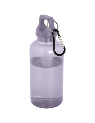 Bouteille d'eau Oregon de 400 ml en plastique recyclé avec mousqueton