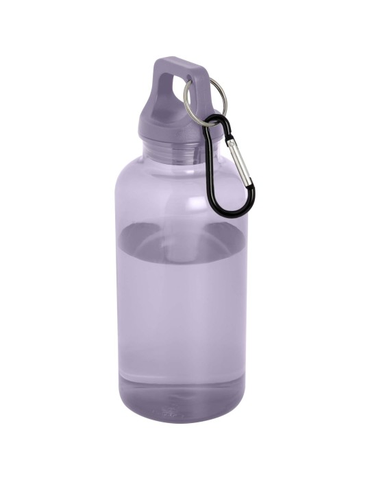 Bouteille d'eau Oregon de 400 ml en plastique recyclé avec mousqueton