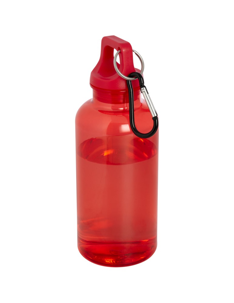 Bouteille d'eau Oregon de 400 ml en plastique recyclé avec mousqueton