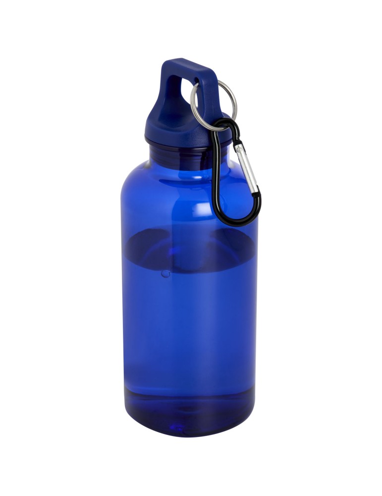 Bouteille d'eau Oregon de 400 ml en plastique recyclé avec mousqueton