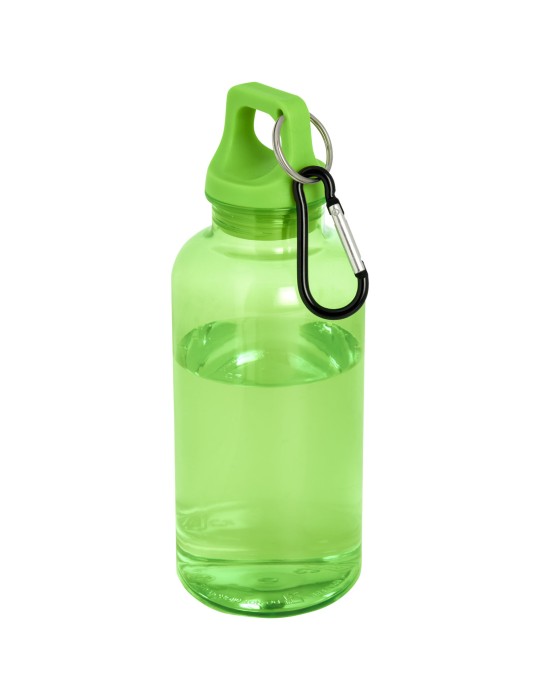 Bouteille d'eau Oregon de 400 ml en plastique recyclé avec mousqueton