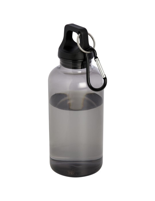 Bouteille d'eau Oregon de 400 ml en plastique recyclé avec mousqueton