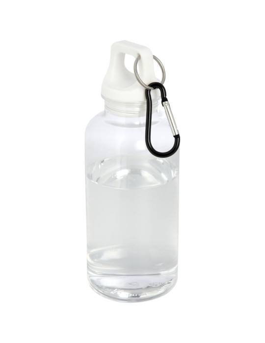 Bouteille d'eau Oregon de 400 ml en plastique recyclé avec mousqueton
