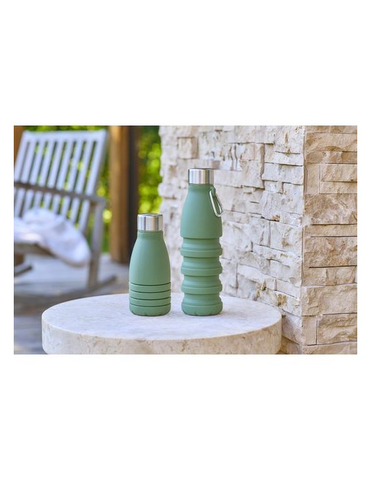 Gourde pliable de 550 ml en silicone personnalisée Erin