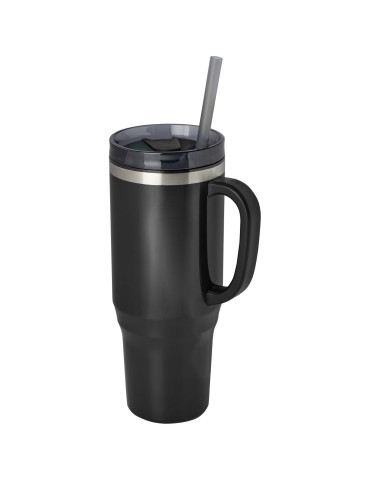 Mug isotherme Melbourne 1200 ml certifié RCS avec paille