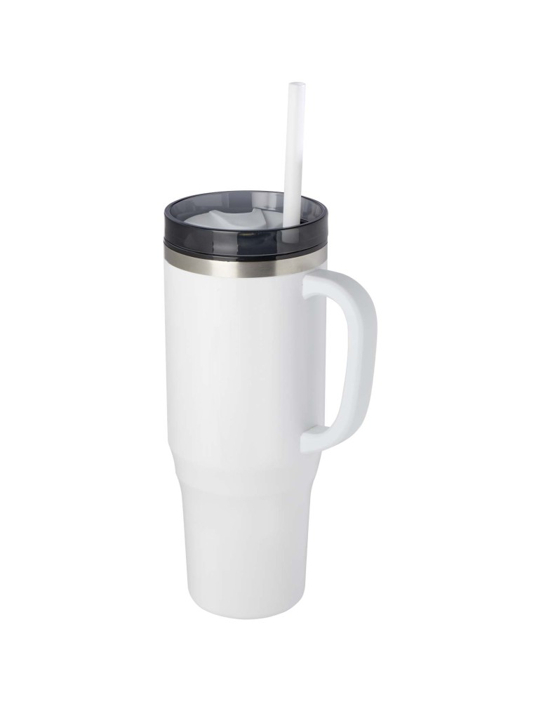 Mug isotherme Melbourne 1200 ml certifié RCS avec paille