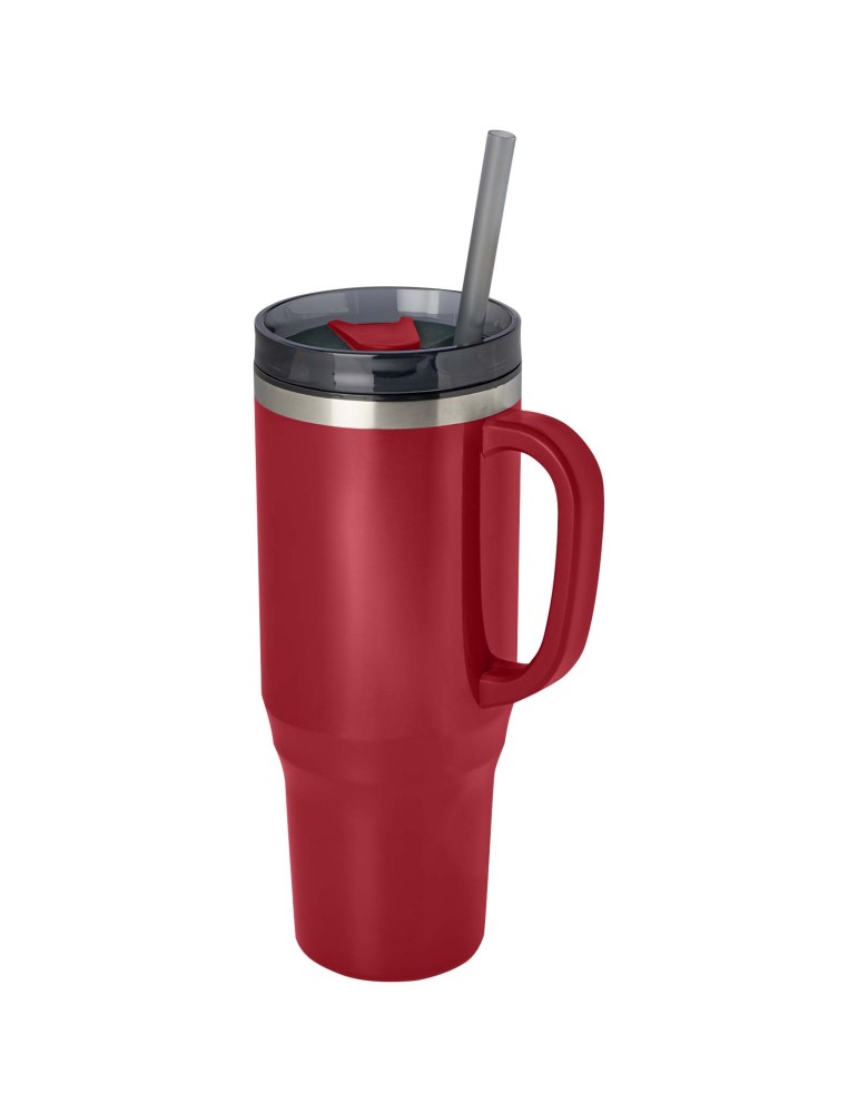Mug isotherme Melbourne 1200 ml certifié RCS avec paille