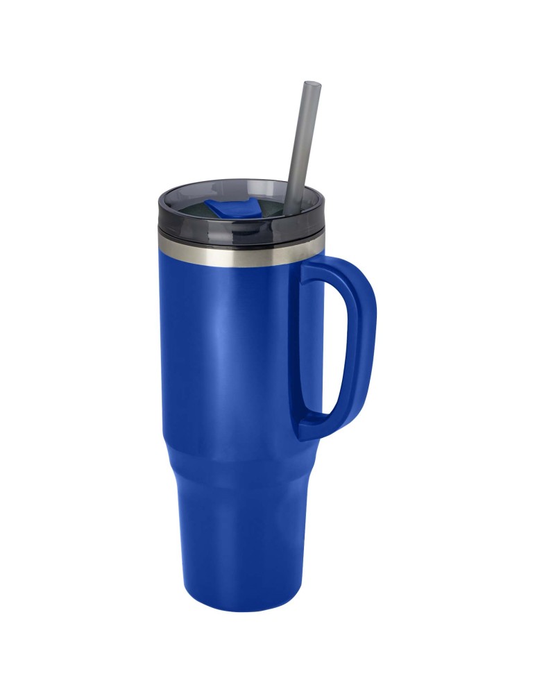 Mug isotherme Melbourne 1200 ml certifié RCS avec paille