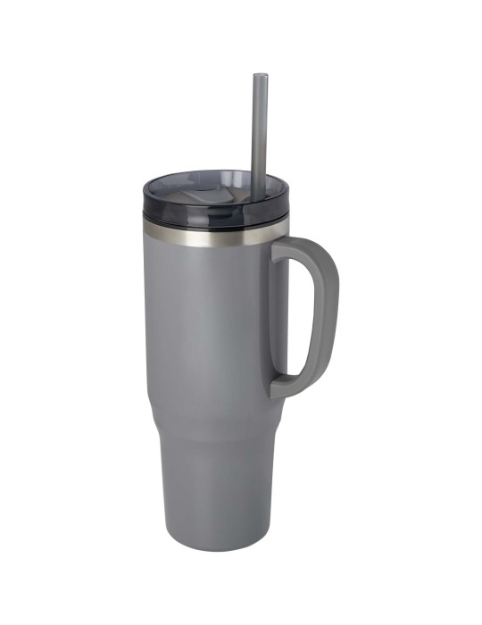 Mug isotherme Melbourne 1200 ml certifié RCS avec paille