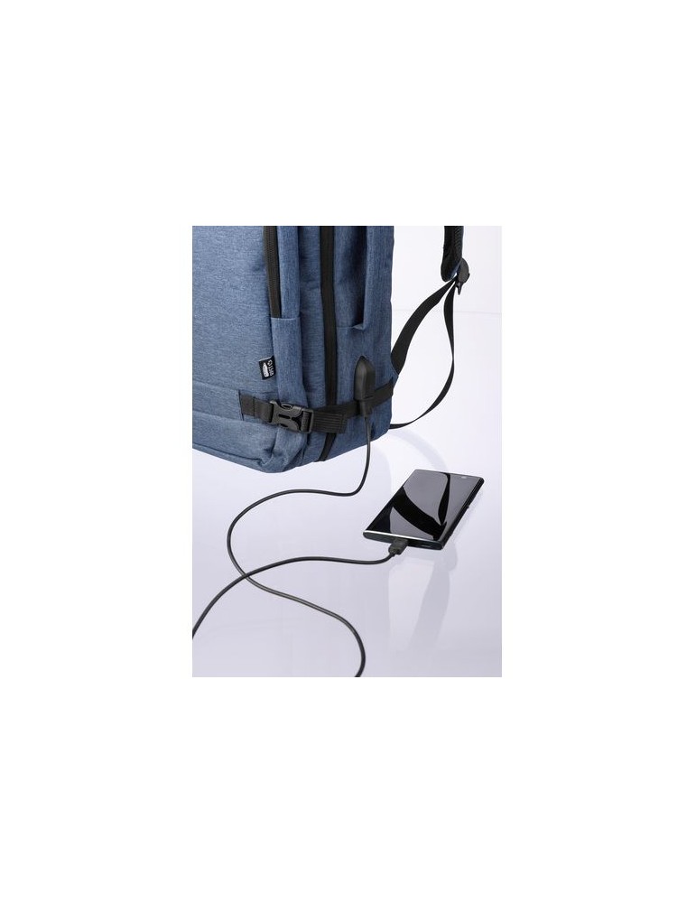 Sac à dos porte-ordinateur de 17'' en polyester rPET 300D personnalisé Malcolm