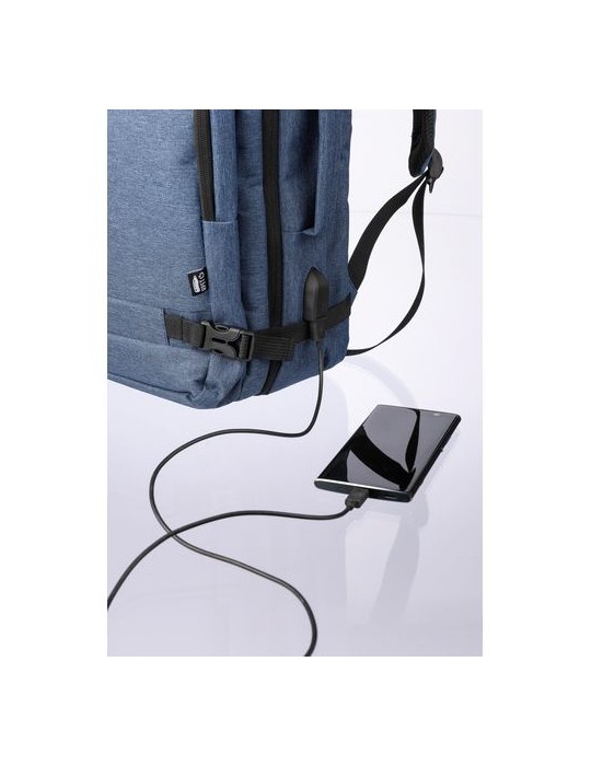 Sac à dos porte-ordinateur de 17'' en polyester rPET 300D personnalisé Malcolm