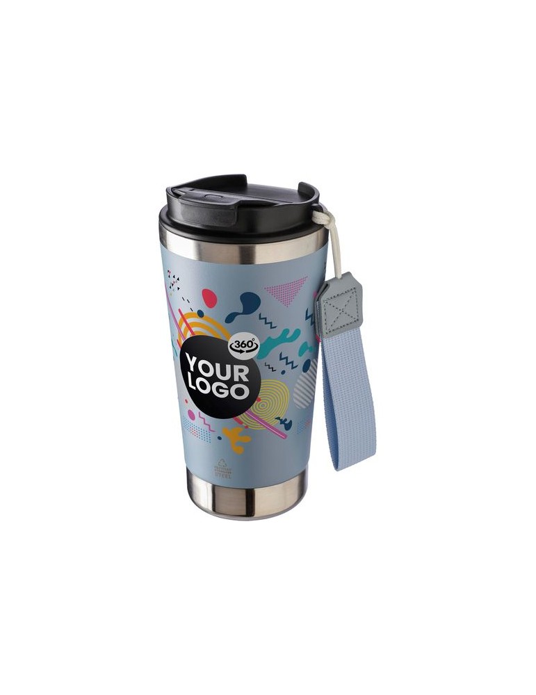 Mug isotherme en acier inoxydable recyclé personnalisé Kayla