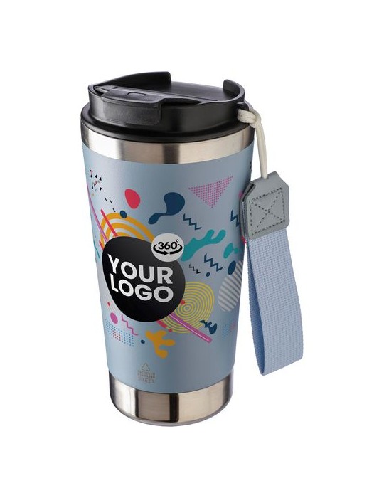 Mug isotherme en acier inoxydable recyclé personnalisé Kayla