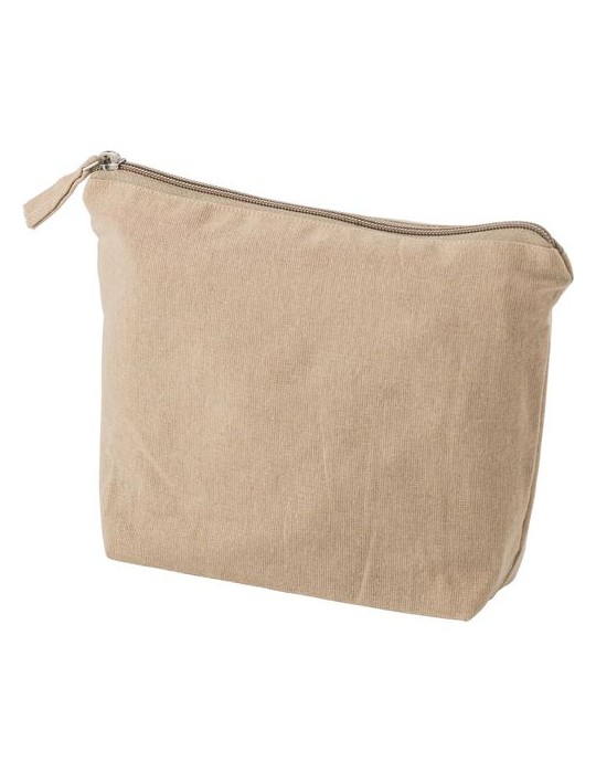 Trousse de maquillage personnalisée en coton recyclé Cressida pas cher