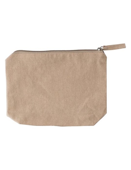 Trousse de maquillage personnalisée en coton recyclé Cressida pas cher