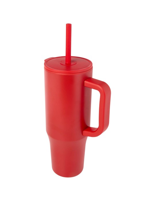 Gobelet isotherme Brady 900 ml certifié RCS avec paille en silicone