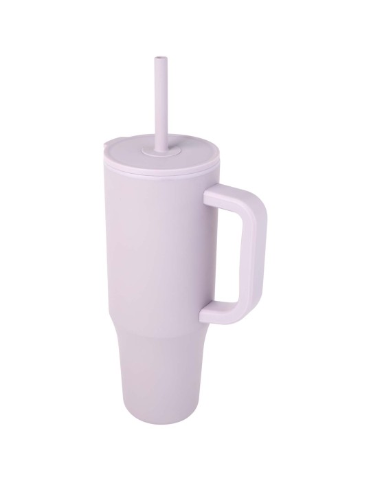 Gobelet isotherme Brady 900 ml certifié RCS avec paille en silicone