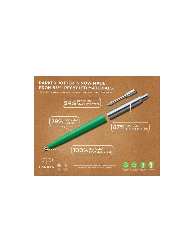 Stylo Recyclé Élégant - Parker Jotter Éco-Responsabilité