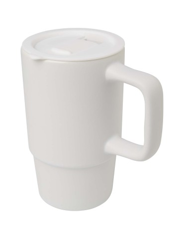 Mug Carter en céramique de 450 ml avec couvercle en plastique 2