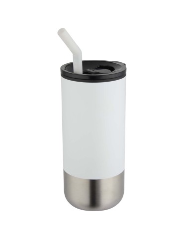 Gobelet isotherme Grayson 480 ml certifié RCS avec paille en silicone 2