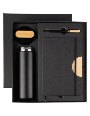 Coffret cadeau personnalisé : gourde, stylo et carnet - Kurt pas cher 2