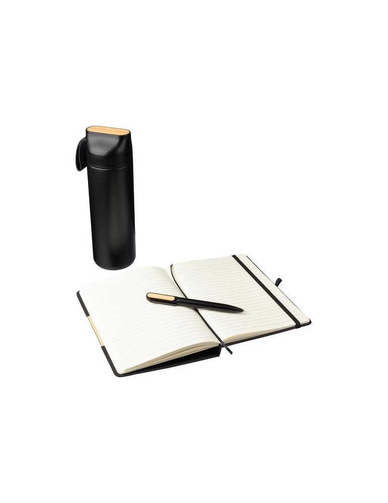 Coffret cadeau personnalisé : gourde, stylo et carnet - Kurt pas cher