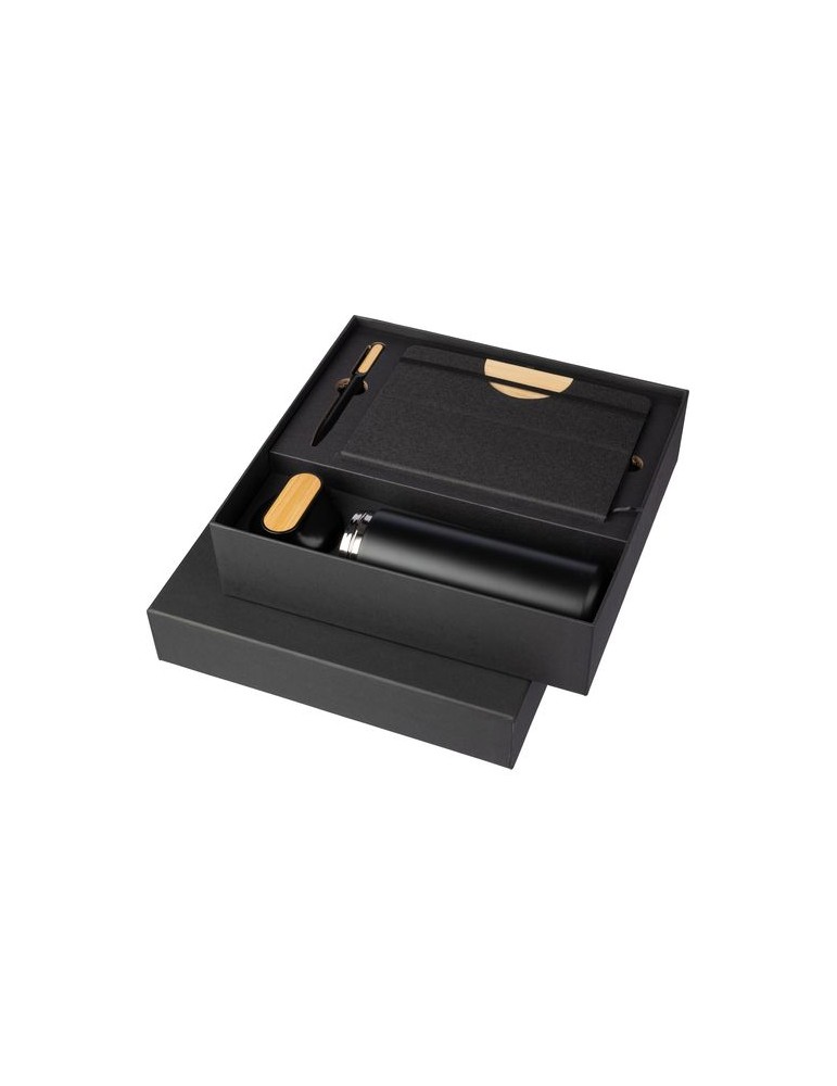 Coffret cadeau personnalisé : gourde, stylo et carnet - Kurt pas cher
