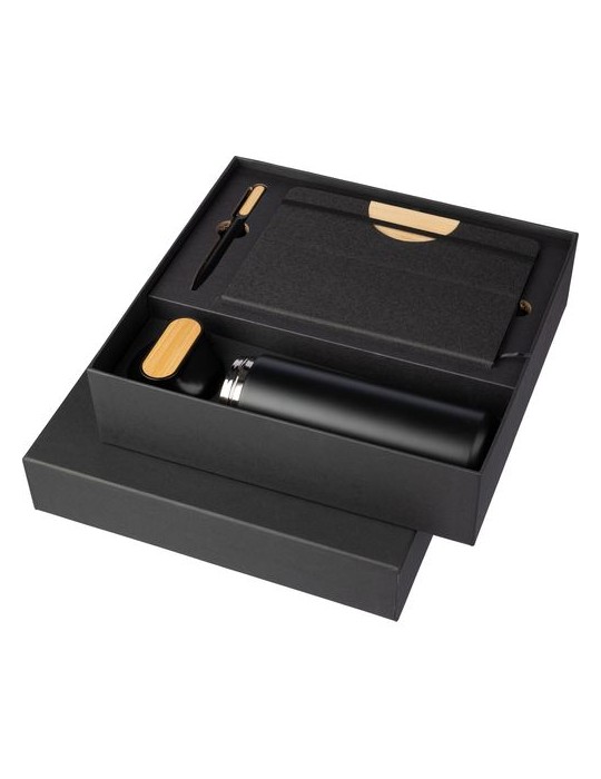 Coffret cadeau personnalisé : gourde, stylo et carnet - Kurt pas cher