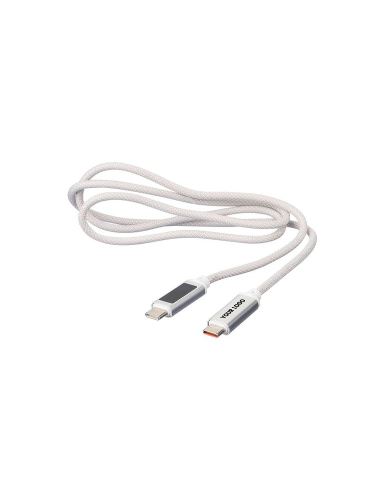 Câble de charge nylon 100W personnalisé Gerd | Objets Publicitaires