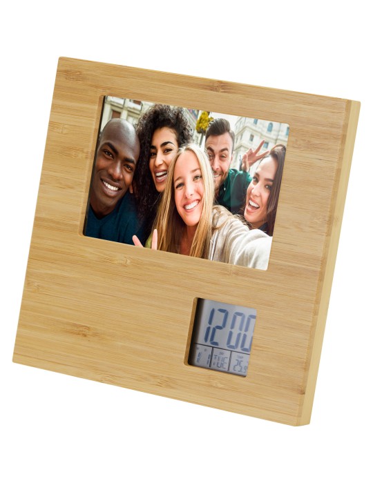 Cadre photo Sasa en bambou avec thermomètre