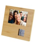 Cadre photo horloge en bambou, objet publicitaire | Sasa