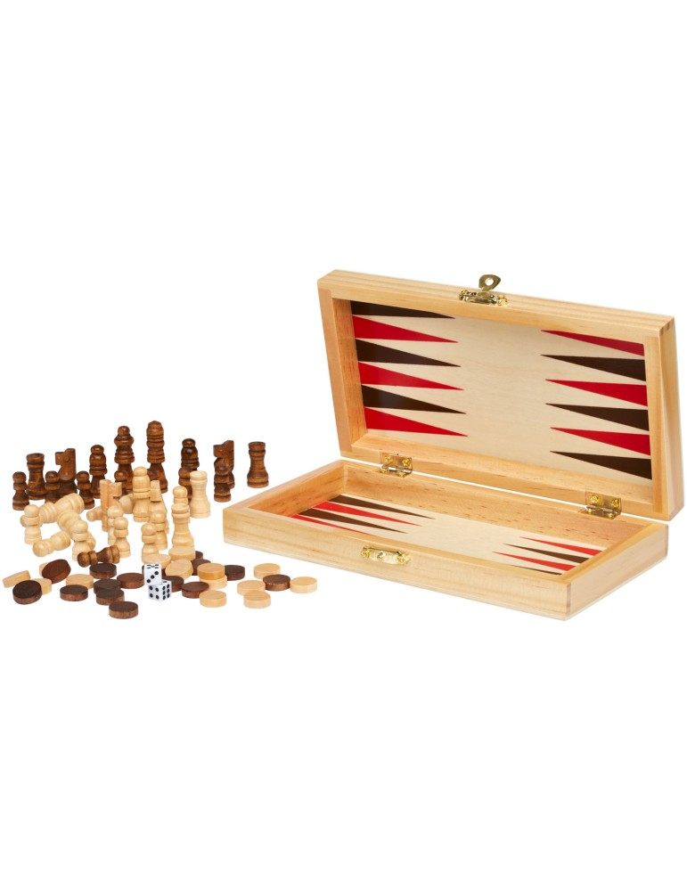 Jeu de plateau Mugo 3-en-1 en bois
