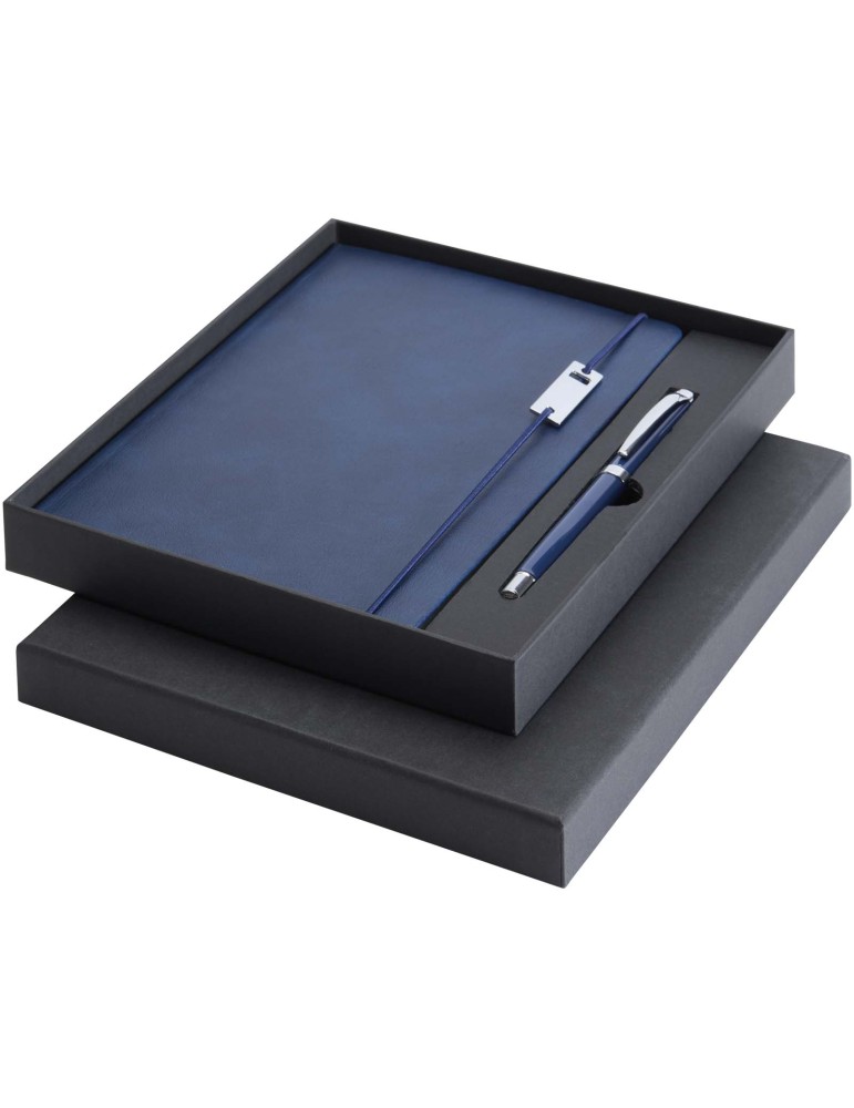 Ensemble carnet à couverture rigide A5 et stylo roller Legato Elegance