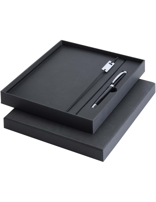 Ensemble carnet à couverture rigide A5 et stylo roller Legato Elegance