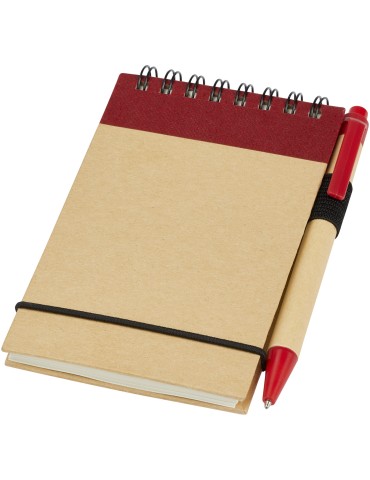 Bloc-notes recyclé format A7 avec stylo Zuse