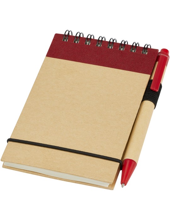 Bloc-notes recyclé format A7 avec stylo Zuse