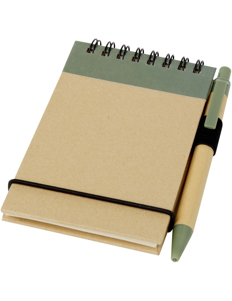 Bloc-notes recyclé format A7 avec stylo Zuse