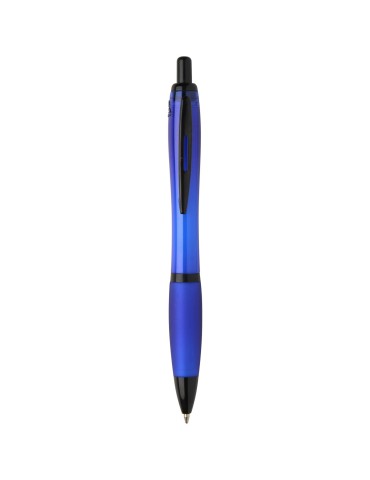 Stylo bille Nash en plastique recyclé avec garnitures noires (encre…