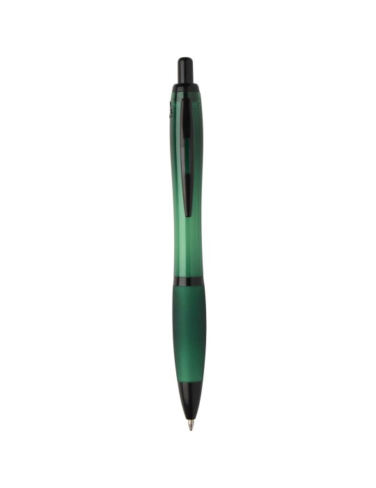 Stylo bille Nash en plastique recyclé avec garnitures noires (encre…