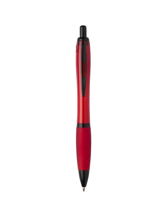 Stylo bille Nash en plastique recyclé avec garnitures noires (encre…